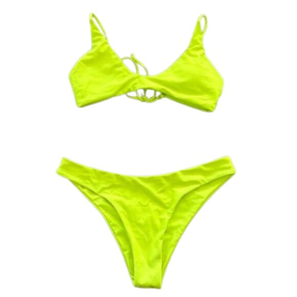 Zaful Neon Two Piece Bikini - Picture 1 of 7